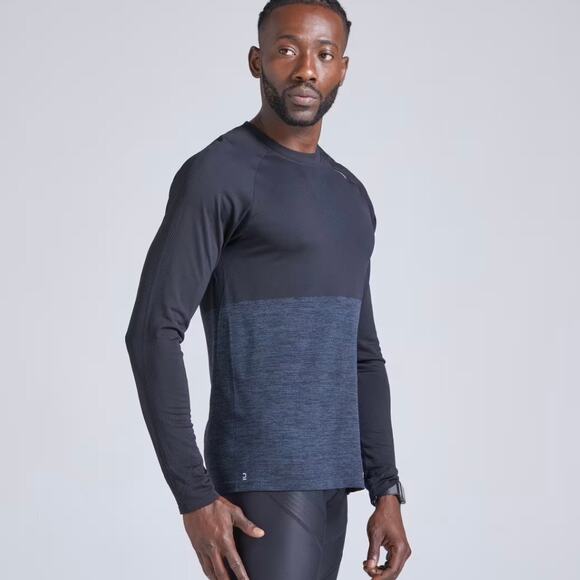 Decathlon Kiprun Care Long Sleeve Running T-Shirt Black L - Picture 1 of 11